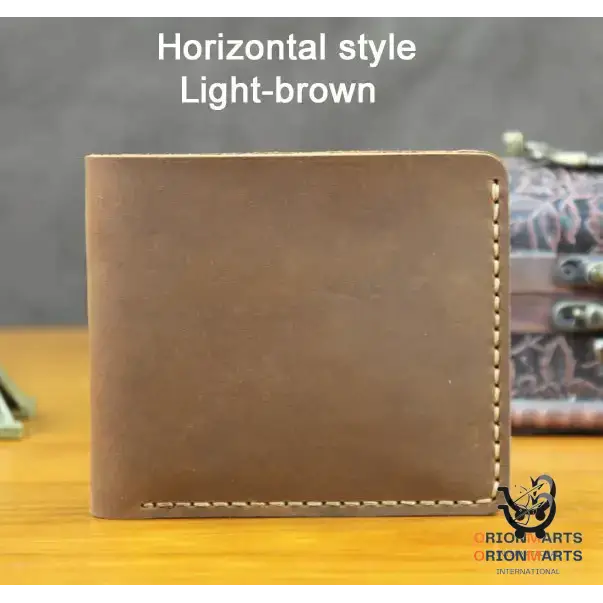 Handmade Vintage Crazy Horse Leather Men’s Wallet