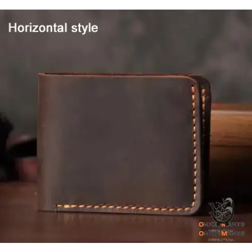 Handmade Vintage Crazy Horse Leather Men’s Wallet