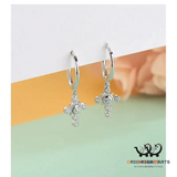 S925 Sterling Silver Cross Earrings