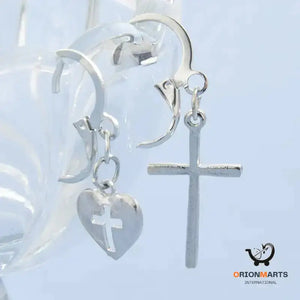 Love Cross Pendant Earrings