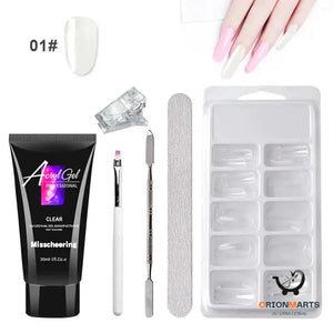 Painless Extension Gel Nail Art Without Paper Holder Quick