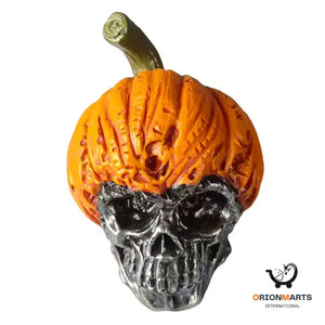 Evil Pumpkin Skull Halloween Resin Ornament