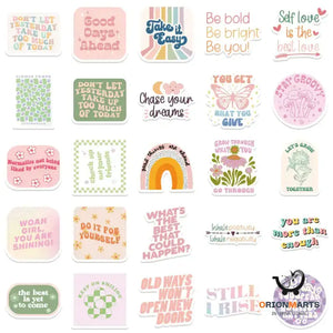Motivational Statement Decorated Stickers