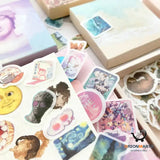 200 Pc Box Set Washi Paper Stickers for Stationery and Diary