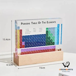Acrylic Periodic Table of Elements with Real Samples