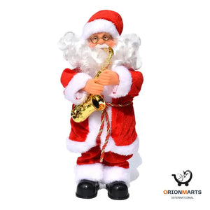 Electric Santa Claus Playing Instruments Music Doll Gift