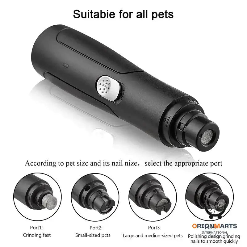 Electric Pet Nail Grinder and Clipper with USB Charging