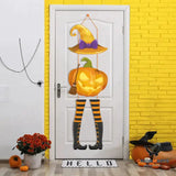 Pumpkin Wizard Hat Door Hanging