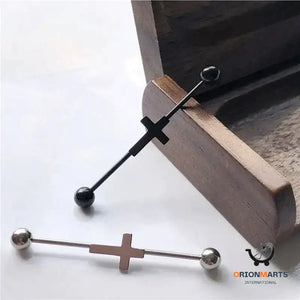 Punk All-match Barbell with Stainless Steel Ear Bone Nail