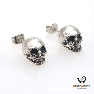 Retro Skull Eardrop Earrings