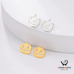 Pumpkin Hollow Stainless Steel Earrings