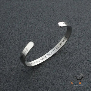 Engraved Stainless Steel Cuff Bracelet