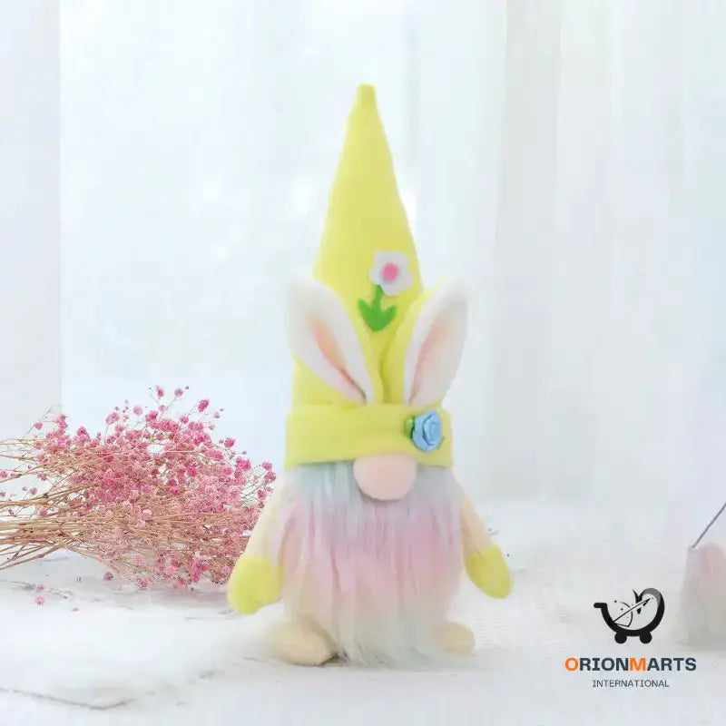 Rainbow Rabbit Gnome Doll Ornament