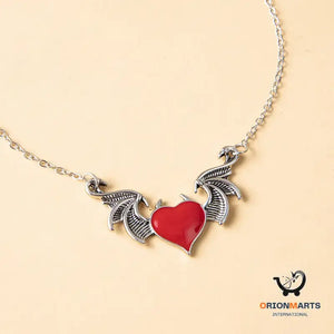 Heart Drip Necklace with Fashion Metal Pendant
