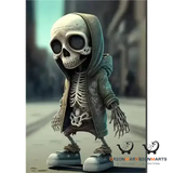 Cool Halloween Skeleton Figurines Set