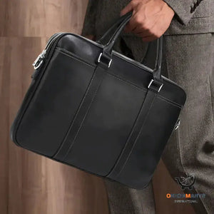 Men’s Leather Portable File Briefcase