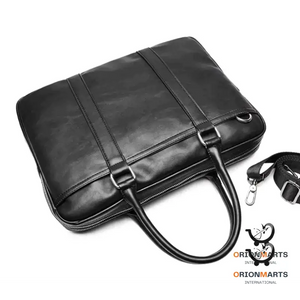 Men’s Leather Portable File Briefcase