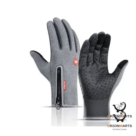 Touch Screen Waterproof Sports Gloves with Fleece