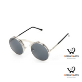 Vintage Steampunk Flip-Up Sunglasses