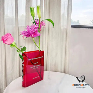 Clear Book Flower Vase Modern Decorative Vase