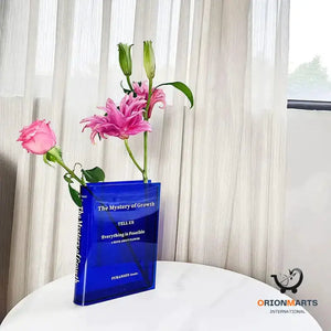 Clear Book Flower Vase Modern Decorative Vase