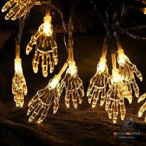 Solar LED Ghost Hand Lamp String