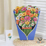 Flowers Holiday Gift Large Bouquet Greeting Card Decoration