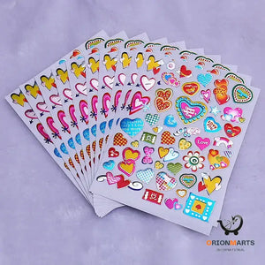 Heart Reward Stickers with Gilding and Waterproof Laser