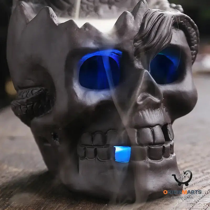 Halloween Skull Head Backflow Incense Burner