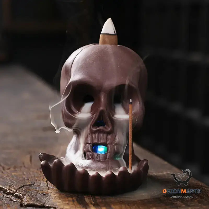 Halloween Skull Head Backflow Incense Burner
