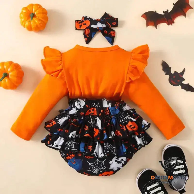 Long-sleeved Triangle Romper for Halloween