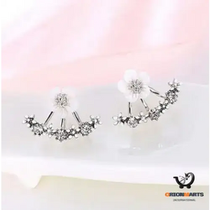 Small Daisy Sterling Silver Earrings from South Korea