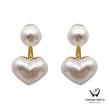 Love Pearl Stud Earrings