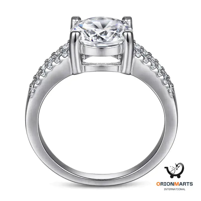 Simulated Wedding Tonglin 925 Silver Trendsetter Ring