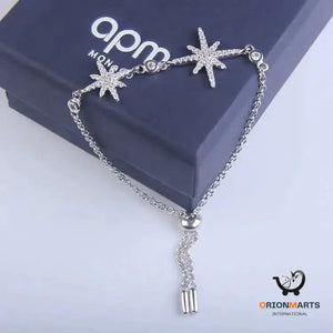 Simple and Elegant Sterling Silver Stars Bracelet