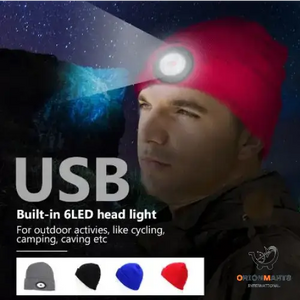 Rechargeable LED Headlamp Beanie Hat