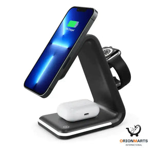 Three-in-one Wireless Charger with Magnetic Attraction
