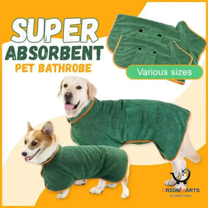 Soft and Absorbent Pet Bathrobe with Microfiber