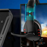 Pro Gamer Headset with Red Design for PS4 Xbox and PC