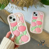 Cute and Protective Silicone Mobile Phone Case with Tulip