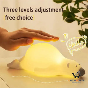 Cute Bear Silicone Night Light 3 Levels Atmosphere Table