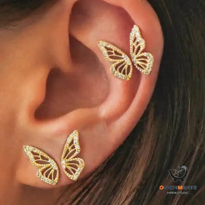 Bohemian Crystal Butterfly Earrings